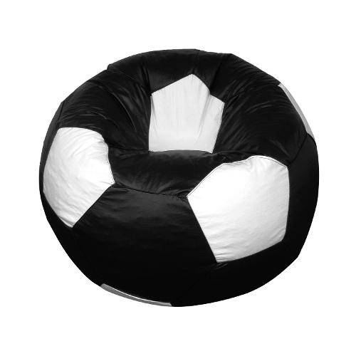 Puff Bola Futebol Cheio - Preto e Branco