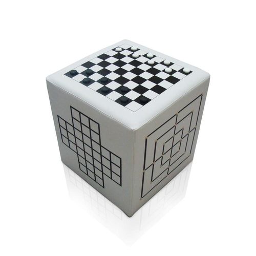 Puff Cubo Jogos Preto e Branco