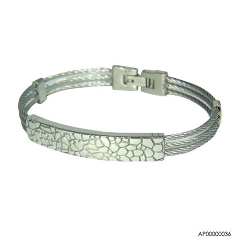 Pulseira-aço Prata Vasada Masculino Ap00000036