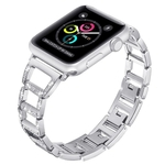 Pulseira Apple Watch S 1 2 3 4 Aço Crystal Loyalty 42/44Mm Prata