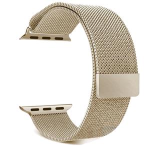 Pulseira Apple Watch Iwatch Milanese Loop Magnetica 42-38mm - Dourada Light - 42mm