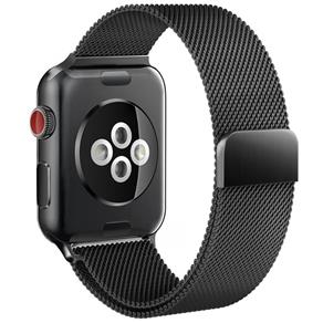 Pulseira Apple Watch Iwatch Milanese Loop Magnetica 42-38mm - Preta - 42 Mm