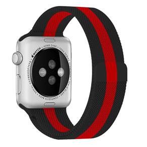 Pulseira Apple Watch Iwatch Milanese Loop Magnetica 42-38mm - Preta/Vermelha - 38mm