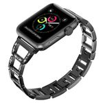 Pulseira Apple Watch S 1 2 3 4 Aço Crystal Loyalty 42/44mm Preto