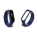 Pulseira azul marinho de silicone para xiaomi mi band 3