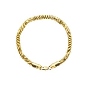 Pulseira Cobra Folheada a Ouro 18k com 4mm de Largura