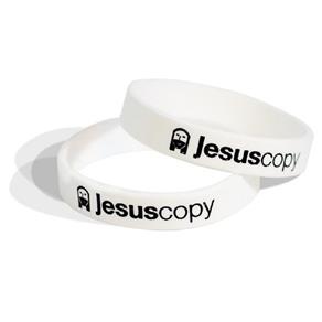 Pulseira de Borracha Jesus Copy - BRANCO