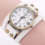 Pulseira de couro multicamadas casual Relógios de pulso Relógios para homens Relógios com mostrador de relógio Relógios para mulheres
