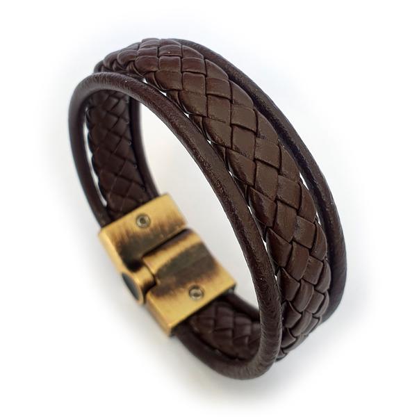 Pulseira de Couro ZFW Dynamic Brown