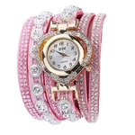 Pulseira De Cristal De Luxo Feminino Relógio De Pulso Senhora Relógio Analógico Jóias