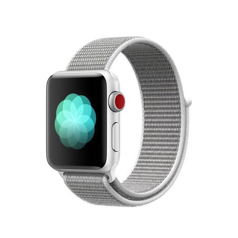 Pulseira de Nylon para Apple Watch - 38Mm Cor Branco com Cinza