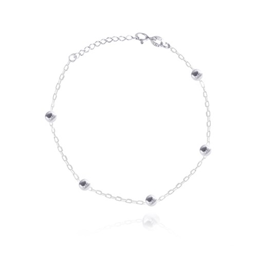 Pulseira de Prata com Bolas 500788