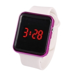 Pulseira de relógio de pulseira inteligente com display digital Rose + White
