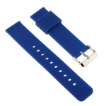 Pulseira De Relógio De Silicone De Liberação Rápida Com Fecho De Aço Inoxidável 18mm Azul