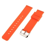 Pulseira De Relógio De Silicone De Liberação Rápida Com Fecho De Aço Inoxidável 22mm Laranja