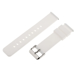 Pulseira De Relógio De Silicone De Liberação Rápida Com Fecho De Aço Inoxidável 22mm Branco