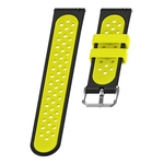 Pulseira de silicone para Fitbit Versa2 Smart Watch Replacement Preto + Amarelo