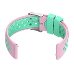 Pulseira de silicone para Fitbit Versa2 Smart Watch substituição rosa + verde