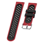 Pulseira de silicone para Fitbit Versa2 substituição de relógio inteligente vermelho + preto1