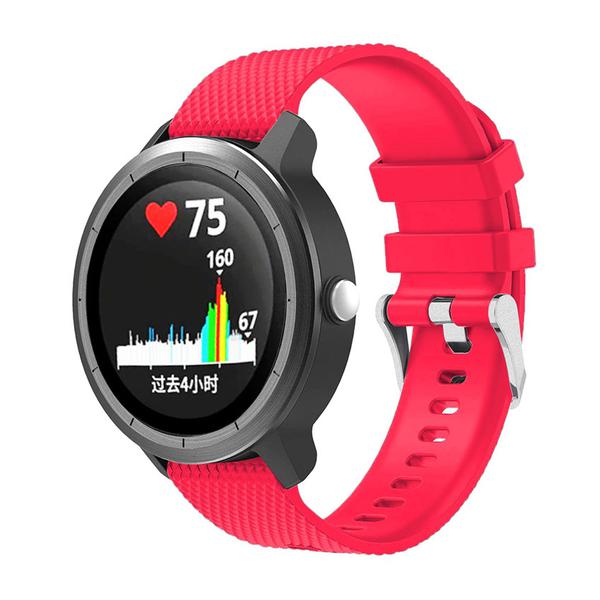 Pulseira de Silicone Vermelho para Relógio Garmin Vivoactive 3 / Music - Tudo Smartwatch