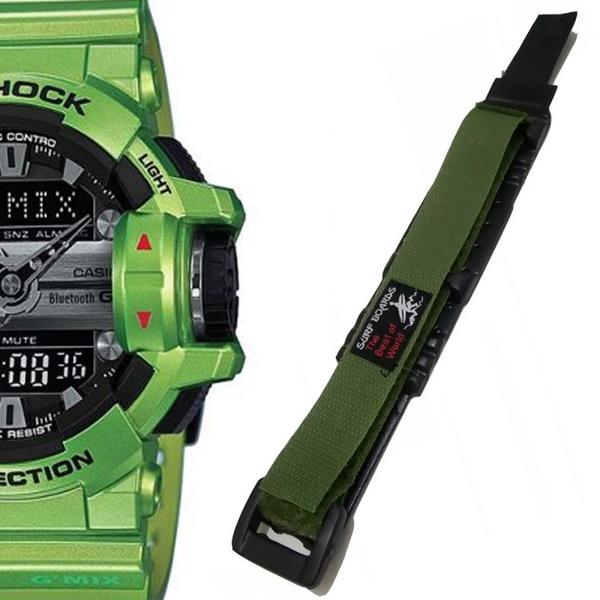 Pulseira em Nylon Compatível com Casio Gba-400-2a Verde - Oficina dos Relógios