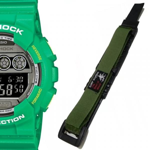 Pulseira em Nylon Compatível com Casio Gd-120ts Verde - Oficina dos Relógios