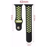 Pulseira Esportiva para Apple Watch 42/44mm - Cinza com Fluorescente