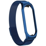 Pulseira Extra Para Xiaomi Mi Band 4 - Aço Inox Metal - Azul