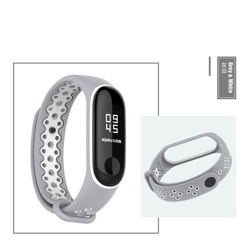 Pulseira Extra para Xiaomi Mi Band 3 - Cinza e Branco