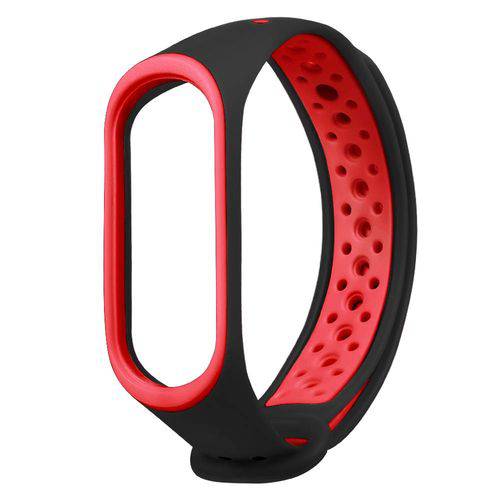 Pulseira Extra para Xiaomi Mi Band 3 - Preta com Vermelha