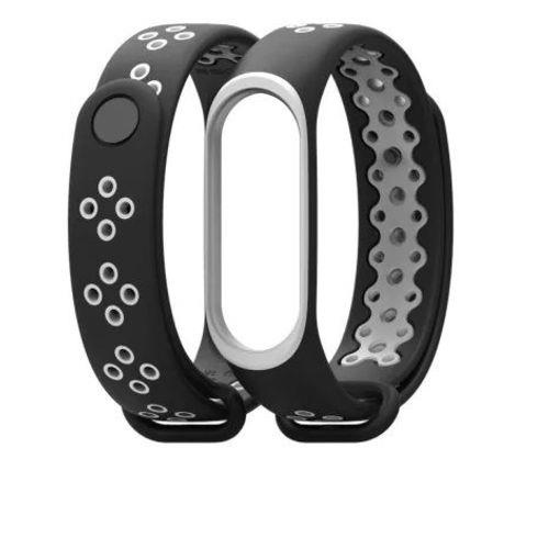 Pulseira Extra para Xiaomi Mi Band 3 - Preta e Branco