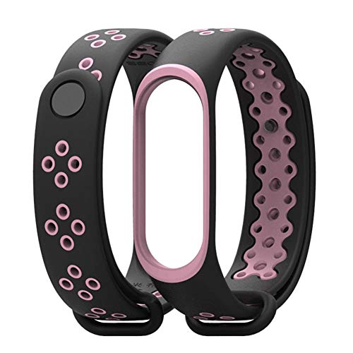 Pulseira Extra para XIAOMI MI BAND 3 (Preto com Rosa)