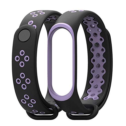 Pulseira Extra para XIAOMI MI BAND 3 (Preto com Roxo)