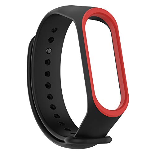 Pulseira Extra para XIAOMI MI BAND 3 (Preto com Vermelho)