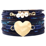 Pulseira Forma Mulheres Stylish Multilayer Amor