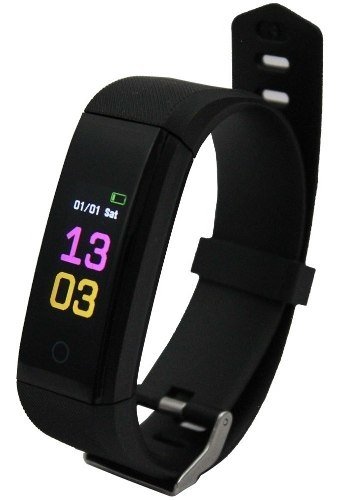 Pulseira Inteligente Fitness C Monitor Smartband e Bluetooth (Preto)