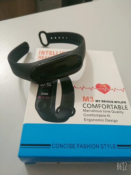 Pulseira Inteligente Fitness M3 Smartband 2 Pulseiras Preto/ Rosa - Bio Safe