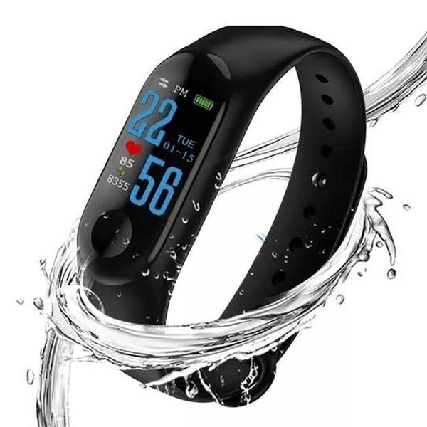 Pulseira Inteligente Smartband M3 Monitor Cardíaco Colorida - Hpl