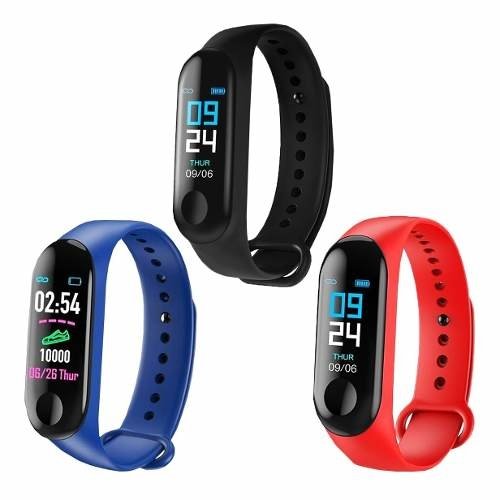 Pulseira Inteligente Smartband M3 Monitor Cardíaco Relógio (Preto)