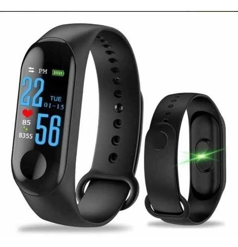 Pulseira Inteligente Smartband M3 Monitor Cardíaco Relógio (Preto)