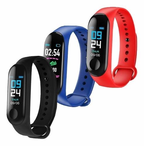 Pulseira Inteligente Smartband Monitor Cardíaco Relógio M3 (Preto)