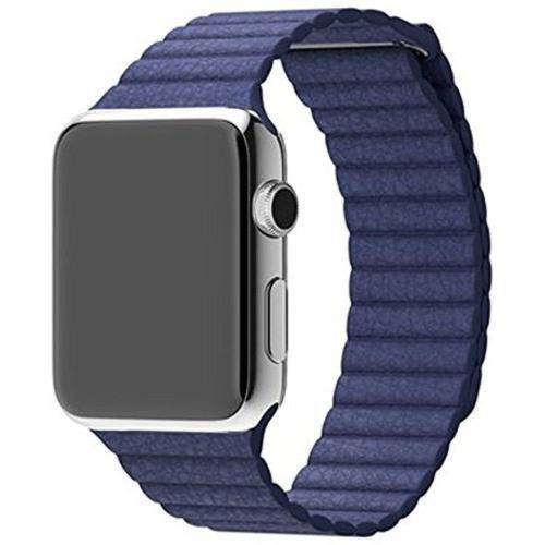 Pulseira Kopeck Magnética Couro Azul Apple Watch 42 e 44mm Série 1 2 3 4