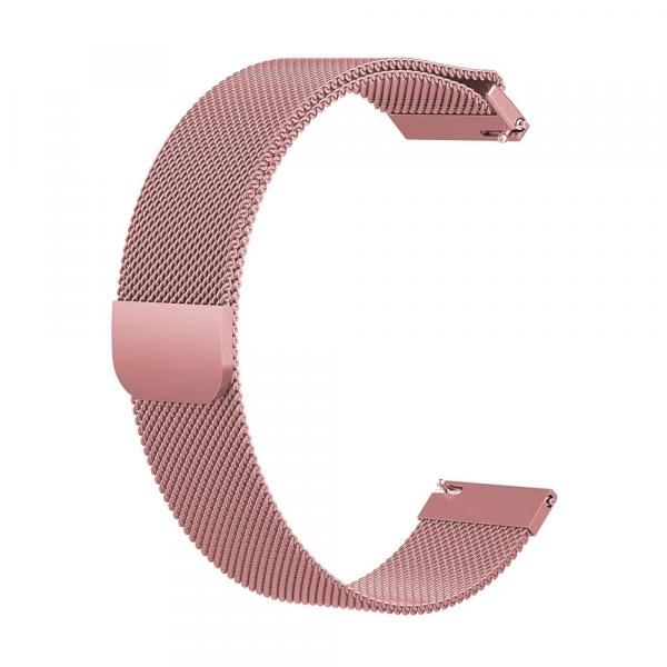 Pulseira Metal Milanês 20mm para Relógio Xiaomi Huami Amazfit Bip Rose - Aquiébarato