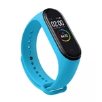 Pulseira Mi Band 3 E 4 Silicone Azul Relógio Xiaomi