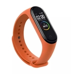 Pulseira Mi Band 3 E 4 Silicone Laranja Relógio Xiaomi