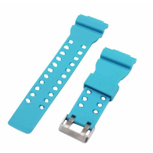 Pulseira para Relógio Borracha de Silicone Azul Claro 16 Mm