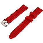 Pulseira para Relógio Borracha de Silicone Vermelho 20 Mm