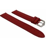 Pulseira Relógio de Fivela Couro Legitimo 20 Mm Vermelho