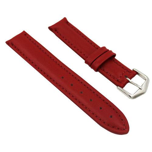 Pulseira Relógio de Fivela Couro Legitimo 18 Mm Vermelho