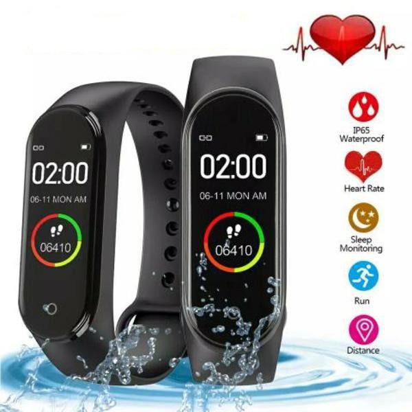 Pulseira Relógio Inteligente Smart M4 Monitor Cardíaco - Tomate